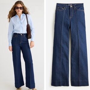 J Crew Wide-Leg pin tuck denim trouser Jeans - Women size 31